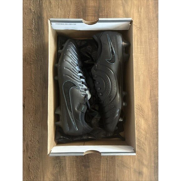 Nike Men\'s Legend 10 Elite FG Soccer Size 8 Black/Deep Jungle DV4328-002